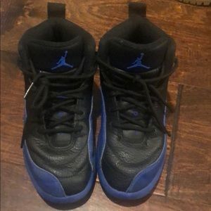Kids Black and Royal Blue Jordan sneakers